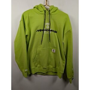 Bape Men's Hoodie Throwover  Pullover Sweater Medium Green